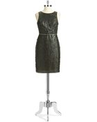 Vince Camuto Laser Cut Floral Dress - Lyst
