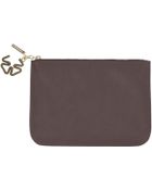 Stefanel Washed Leather Clutch Bag - Lyst
