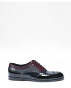 Bottega Veneta Black Patent Leather Wingtip Oxfords - Lyst