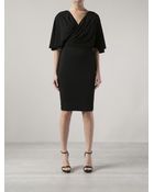 Givenchy Cross Drape Fitted Dress - Lyst
