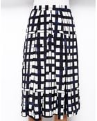 Asos Midi Skirt In Check Print - Lyst