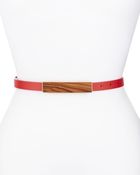 Stella McCartney Skinny Faux-Leather Belt - Lyst