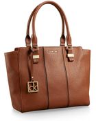 Calvin Klein Caitlin Leather Shopper Tote - Lyst