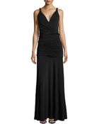 Halston Heritage Twisted Ruched Jersey Gown - Lyst
