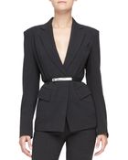 Donna Karan New York Matte Silvertone-Buckled Belt - Lyst