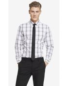 Express Fitted Plaid Dress Shirt - Lyst