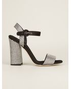 Dolce & Gabbana Crystal; Strap Sandal - Lyst