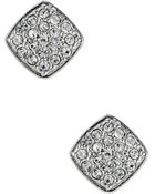 Nadri Pave Cube Stud Earrings - Lyst