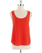French Connection Sheer Hilo Tank Top - Lyst