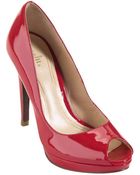 Cole Haan Chelsea Patent Leather Open-Toe Pumps - Lyst