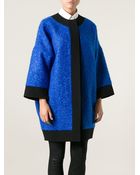 Fausto Puglisi Bouclé Trimmed Coat - Lyst