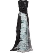 Carolina Herrera Marbled Water Organza Gown - Lyst