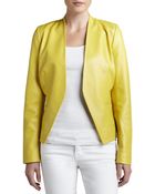 Bagatelle Overlapped Sculpted Front Leather Jacket - Lyst