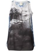 Nude Photo Print Tank Top - Lyst