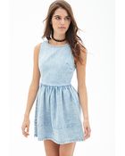 Forever 21 Stone Washed Denim Dress - Lyst