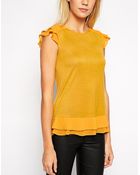 Oasis Pleated Hem Shell Top - Lyst