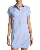 Trina Turk Short-Sleeve Shirtdress W/ Dropped Waist - Lyst
