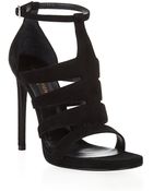Saint Laurent Jane 110 Suede Strappy Sandal - Lyst