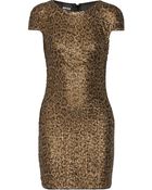 Just Cavalli Leopard-Print Sequined Tulle Mini Dress - Lyst