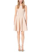 Michael Kors Double-Face Stretch Wool-Crepé Flare Dress - Lyst