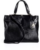 Diane von Furstenberg Haircalf/Leather Runaway Shopper Tote - Lyst