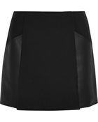 3.1 Phillip Lim Leather-Paneled Woven Skirt - Lyst