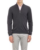 Barneys New York Half-Zip Sweater - Lyst