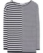 T By Alexander Wang Cotton-Blend Striped Top - Lyst