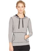Lauren by Ralph Lauren Striped Hooded Pullover - Lyst