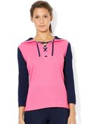 Lauren by Ralph Lauren Three-Qaurter-Sleeve Lace-Up Hoodie - Lyst