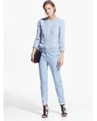Mango Cable-Knit Cotton-Blend Sweater - Lyst