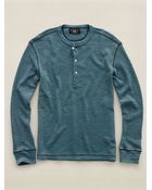 RRL Cotton Long-Sleeved Henley - Lyst