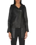 Helmut Lang Wither Hooded Leather Jacket - Lyst