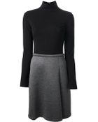 Jil Sander Navy Bi-Colour Jersey Dress - Lyst