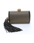 Alexander McQueen Black Leather Studded Shoulder Bag - Lyst