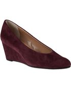 Vaneli For Jildor Dilys Wedge Pump Wine Suede - Lyst