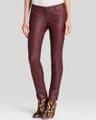 Free People Pants - Faux Leather Seamed Skinny - Lyst