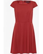 French Connection Whisper Ruth Cap Sleeved Dress - Lyst