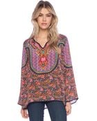 Tolani Salina Silk Printed Tunic - Lyst