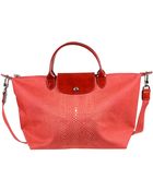 Longchamp Borsa Media Papavero - Lyst