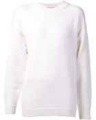 Off-white Perforated Sweater - Lyst