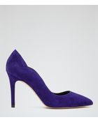 Reiss Harper Scallop Detail Court Shoes - Lyst