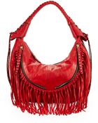 Oryany Angie Fringe Hobo Bag - Lyst