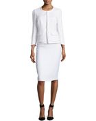 Lafayette 148 New York Tweed Fringe-Edge Jacket - Lyst