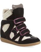 Isabel Marant Wila Suede Wedge Sneaker - Lyst