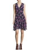 Zac Zac Posen Floral-Print V-Neck Dress - Lyst