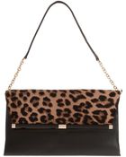 Diane von Furstenberg Large Envelope Leopard Calf Hair - Lyst