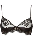 La Perla Silk Blend Lace Balconette Bra - Lyst