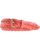 J.Crew Chevron Braided Leather Belt - Lyst