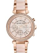 Michael Kors Mk5896 Parker Rose Gold-Tone Watch - Lyst